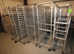 Aluminum Bakery Racks, Holds 18" W x 25" L Trays (Located Pittsburgh, PA)