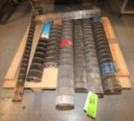 Lot of (8) Assorted Rolls of Wire Belt S/S Mesh Conveyor Belting, Sizes Include 25", 36", 48" &