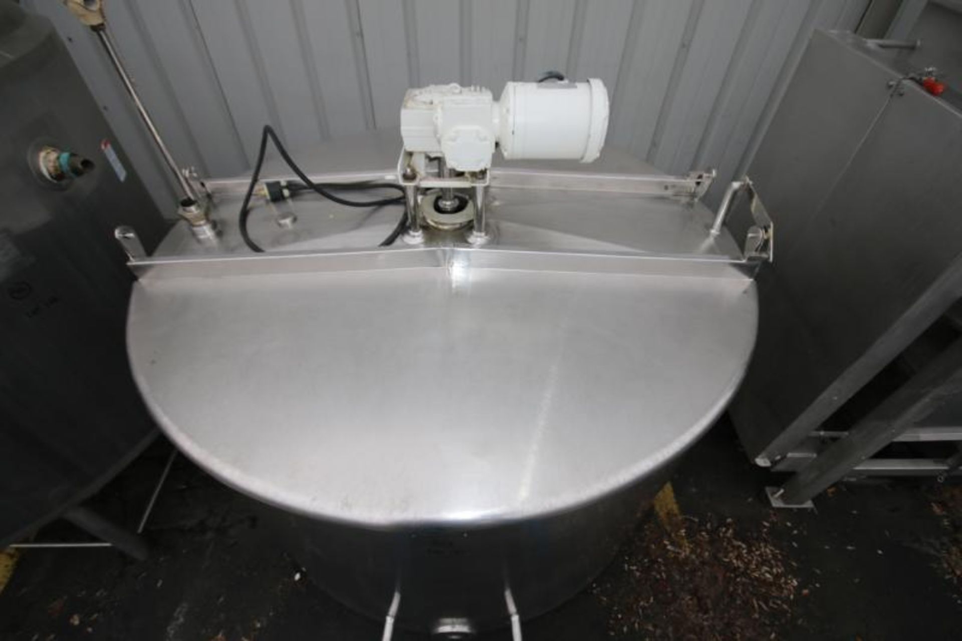 Chester Jensen 500 Gal. Hinged Lid Jacketed S/S Tank, SN EBP-167-DS, with 1.5 hp Agitator, 208 - 220 - Image 4 of 11