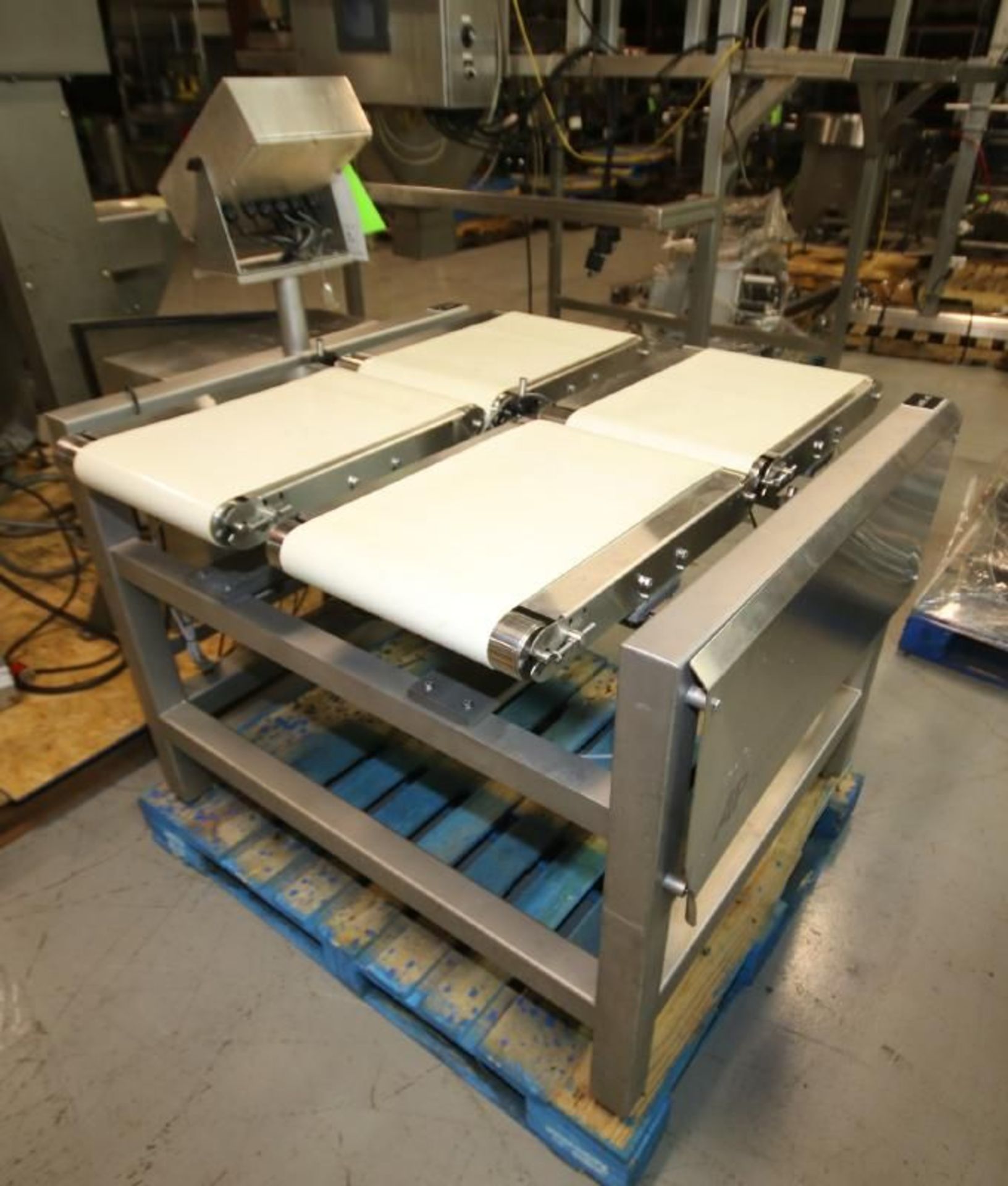 Dataweigh In-Line S/S Checkweigher, Model AP22-67K-4EH2-SS-D, SN 05060176, with 2 Lane Conveyors - Image 3 of 6