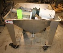 Hapman Helix 36" W x 36" W S/S Hopper with Safety Cage, Model SS 300, SN X07119AA, Includes 2 hp /