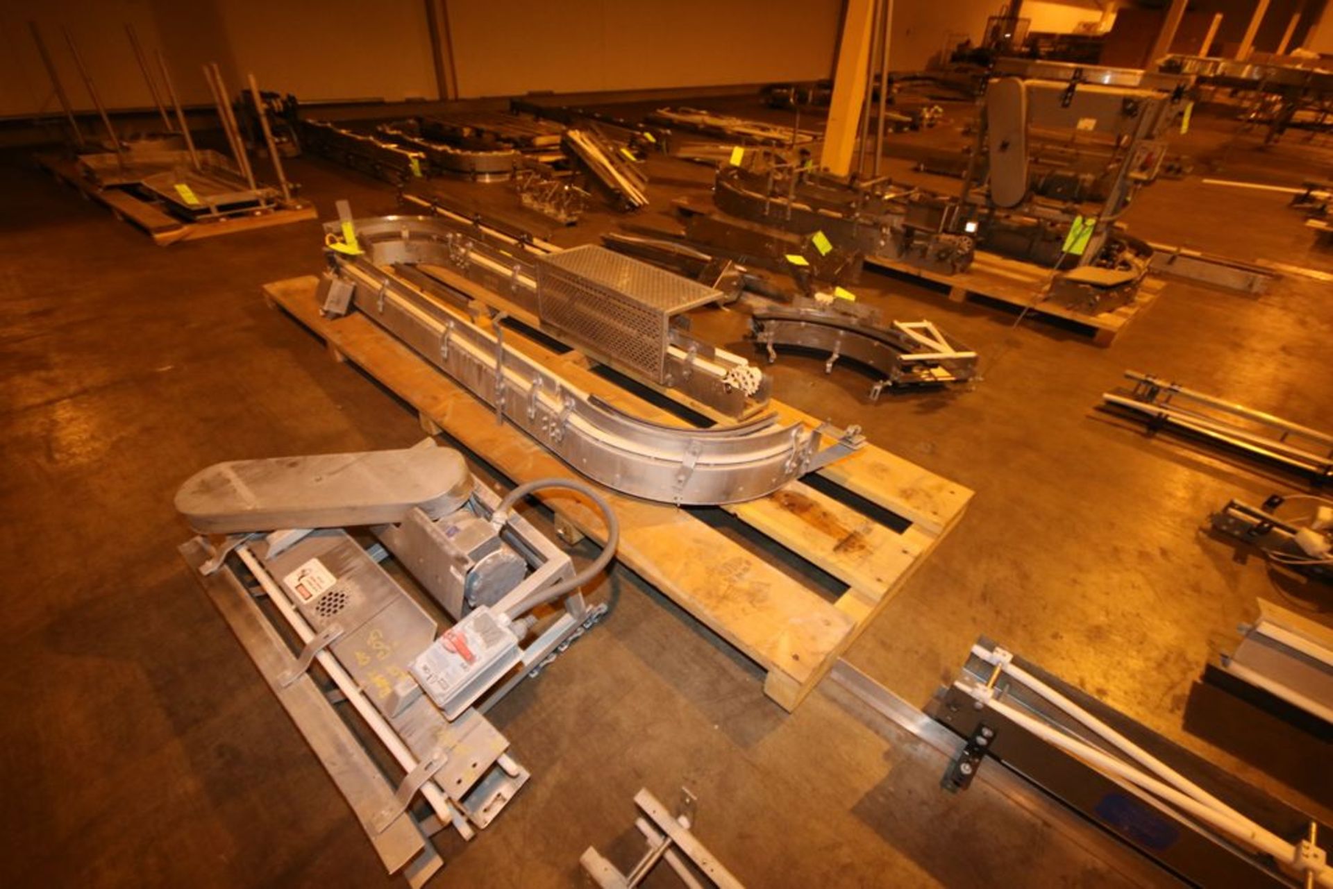 Large Assortment of S/S Product Conveyor, Includes Straight Sections, Curve Sections, Bottle - Image 6 of 13