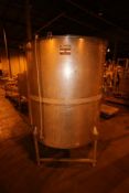 Perma-San 560 Gal. S/S Single Wall Tank, S/N 3124-2, Mounted on S/S Legs (LOCATED IN BROCKPORT,