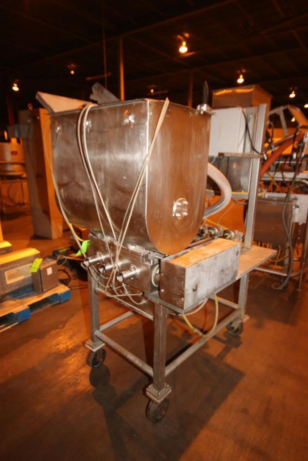 Hind-Bock Triple Piston Filler/Depositor, with (3) 2" Clamp Type Outlets, with S/S Hopper, Mounted - Image 2 of 7