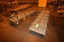 (2)-Sections of Straight Sections S/S Conveyor , with 2-Lanes, with S/S Guide Rails, Overall