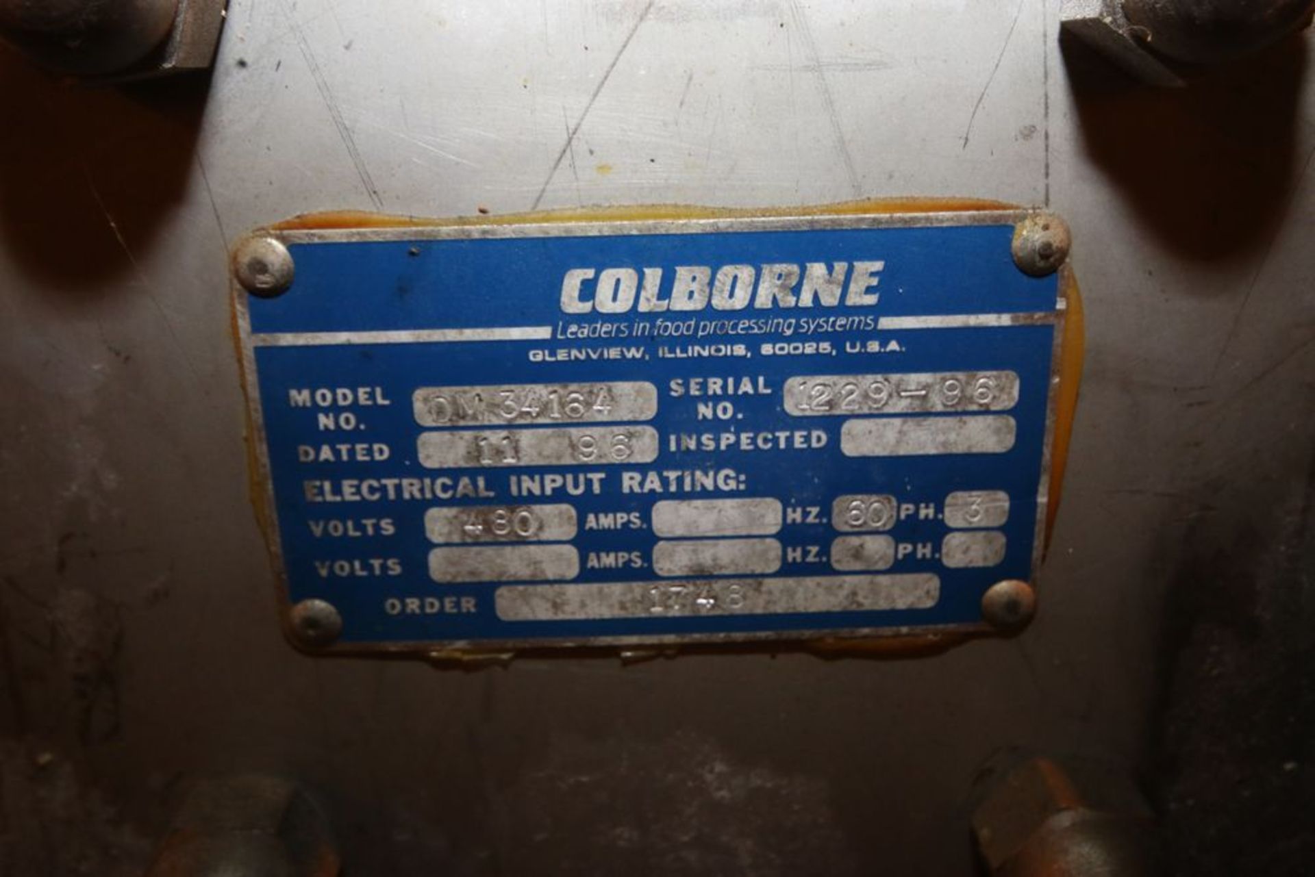 Colborne S/S Tote Dumper, M/N DM34164, S/N 289-96, 480 Volts, with Tote Chamber (LOCATED IN - Image 4 of 4