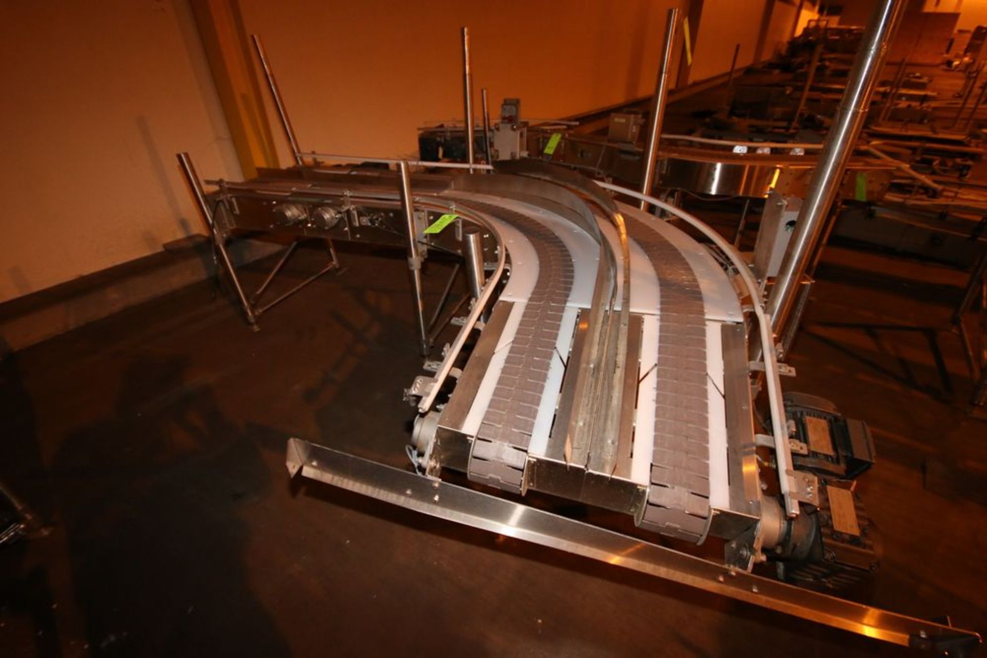4-Sections of Sidel & Nercon 2-Lane Curved S/S Conveyor, with Drives, 1-Section Includes Dual Lane - Image 5 of 6
