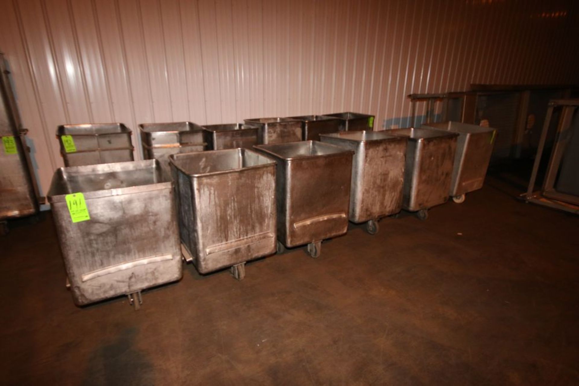 S/S Portable Totes, Internal Dims.: Aprox. 25-1/2" L x 25" W x 30" Deep (LOCATED IN BROCKPORT,