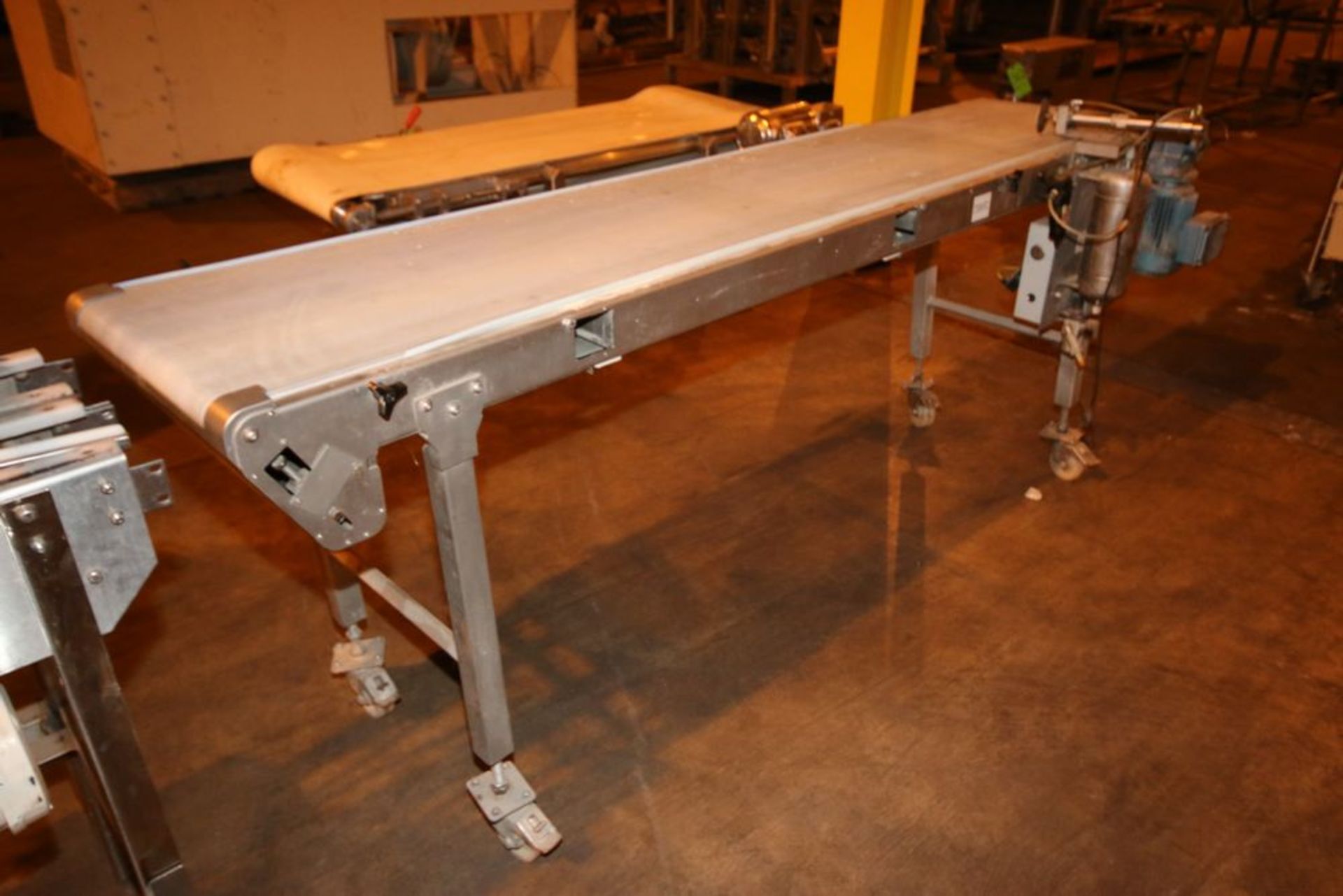 2-Straight Sections of Conveyor, 1-Aprox. 96" L x 18" W Belt, with 1-Aprox. 42" L x 13-1/2" W (NOTE: - Image 4 of 4