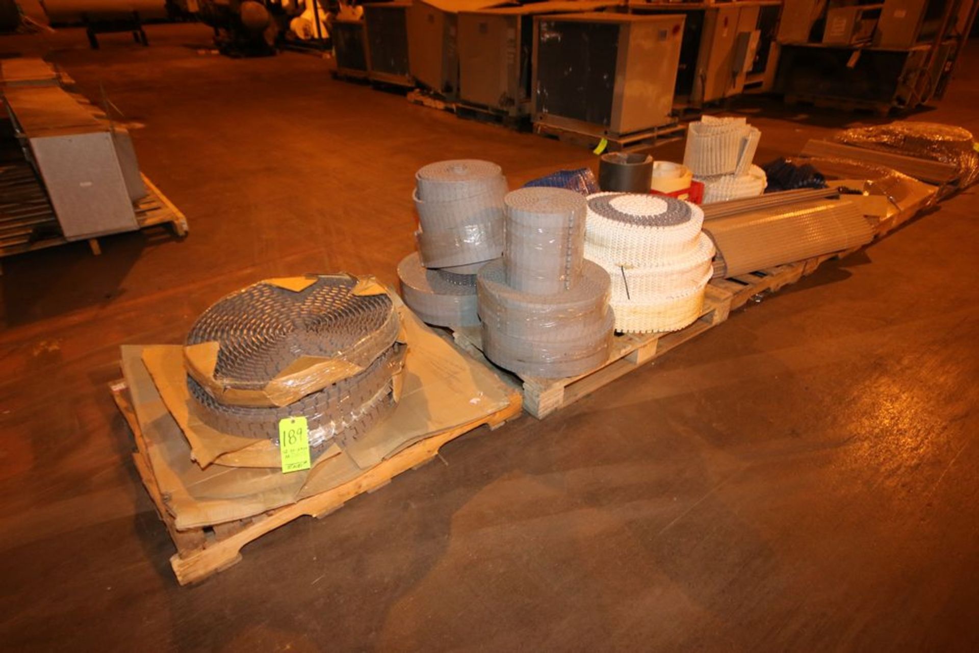 5-Pallets of Assorted Conveyor Belt, Product Conveyor, Power Belt, & Interlock Belt, Includes