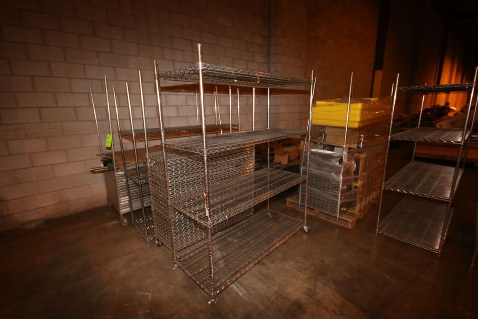Lot of Assorted S/S Wire Shelving Units, Includes Wire Shelving, Uprights & Cross Beams (LOCATED - Image 5 of 5