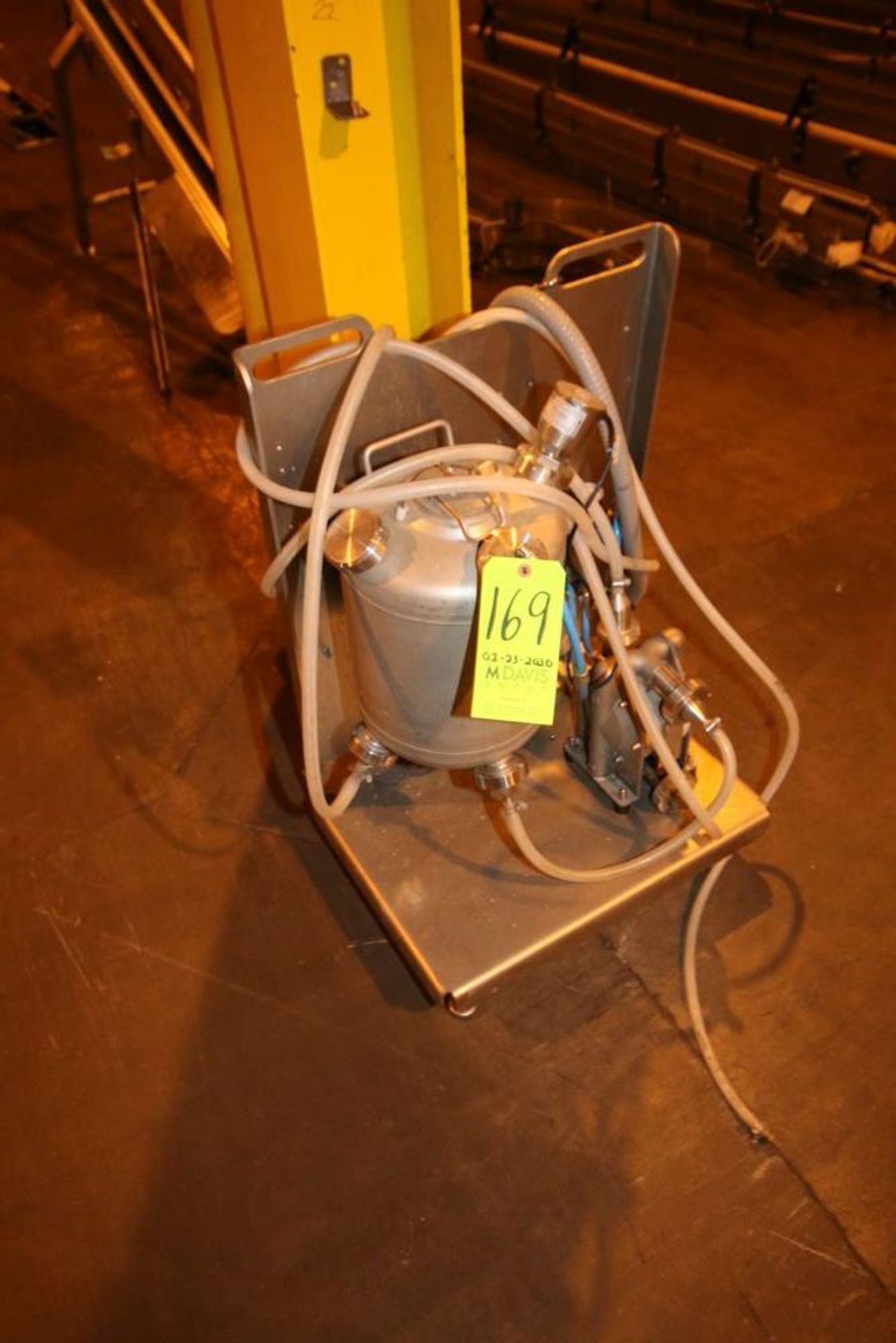 S/S Diaphragm Pump with Vessel, Includes Level Sensor & Fittings, Mounted on S/S Chart (LOCATED IN