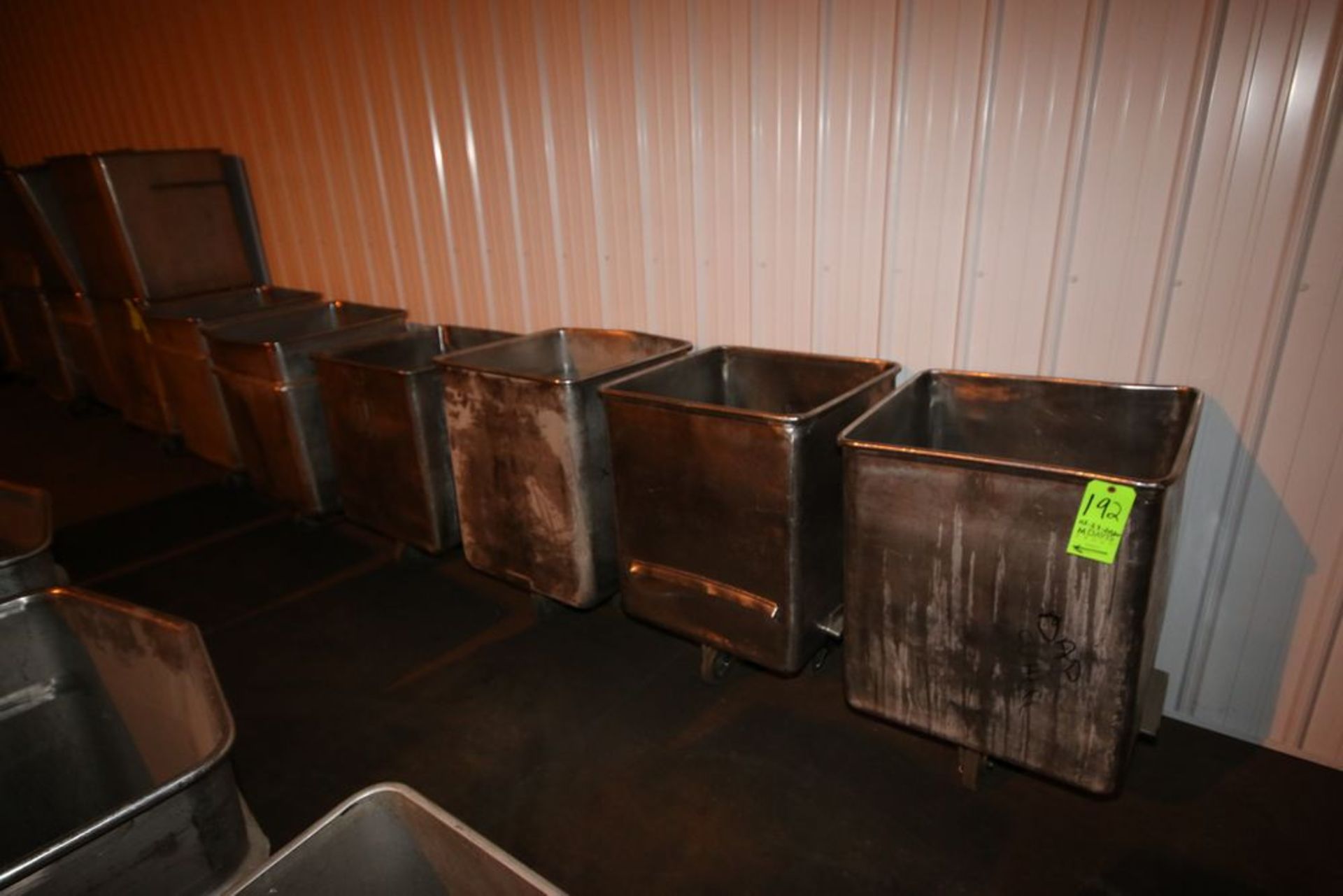 S/S Portable Totes, Internal Dims.: Aprox. 25-1/2" L x 25" W x 30" Deep (LOCATED IN BROCKPORT,