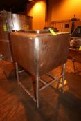 Aprox. 500 Gal. S/S Likwifier Tank, with (2) 20 hp Motors on Pallet, Tank Dims.: Aprox. 34" L x