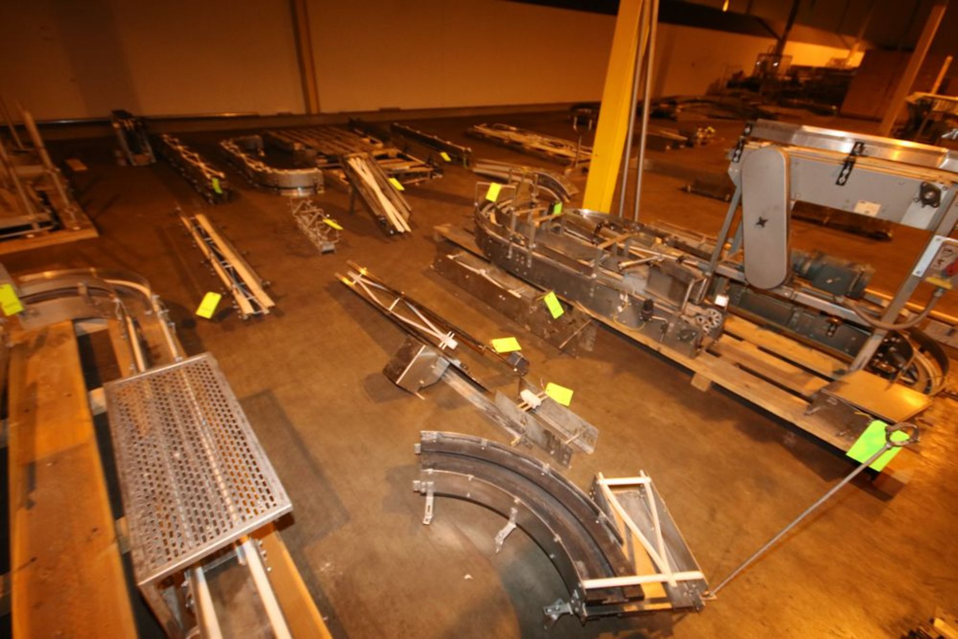 Large Assortment of S/S Product Conveyor, Includes Straight Sections, Curve Sections, Bottle - Image 7 of 13