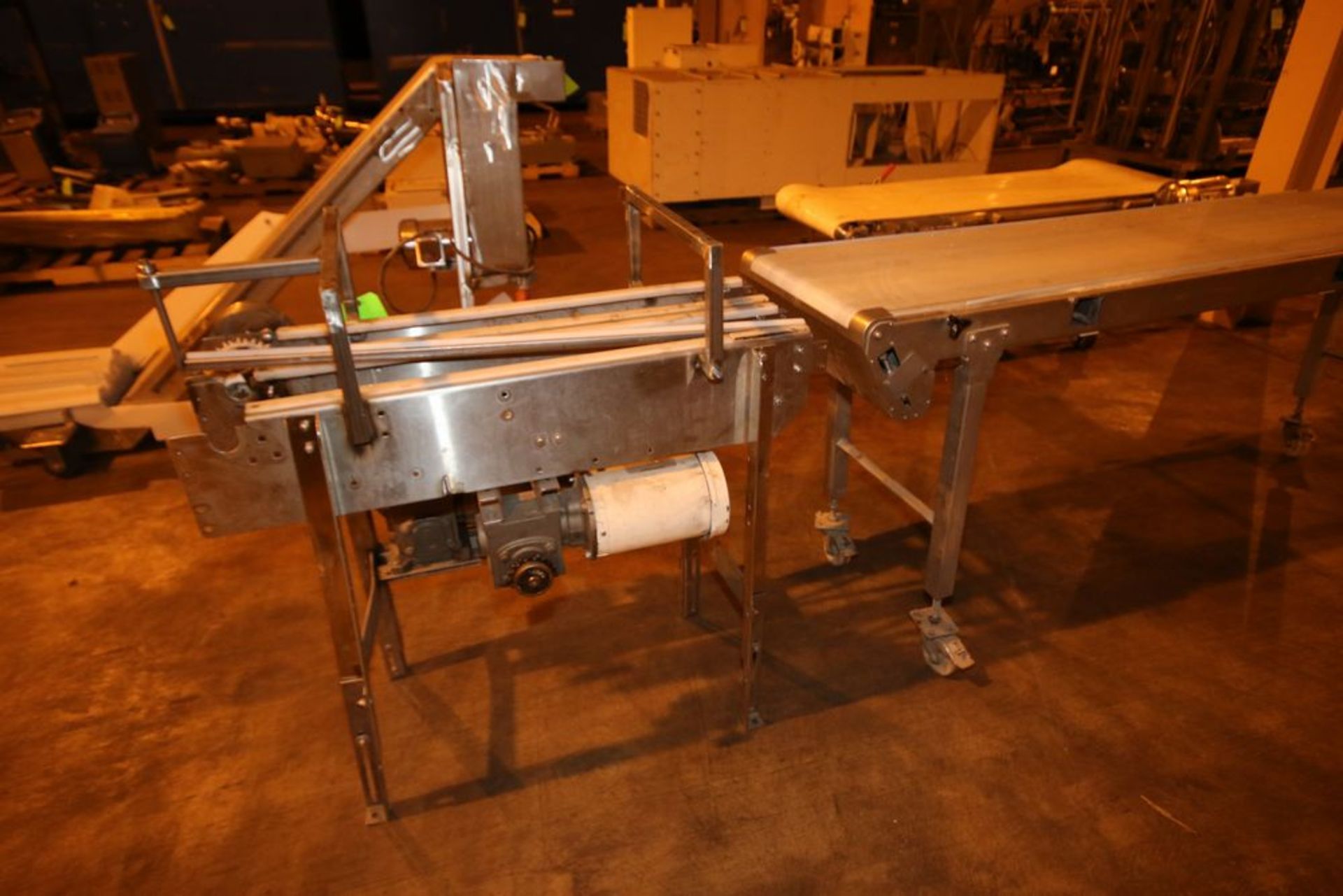 2-Straight Sections of Conveyor, 1-Aprox. 96" L x 18" W Belt, with 1-Aprox. 42" L x 13-1/2" W (NOTE: - Image 3 of 4