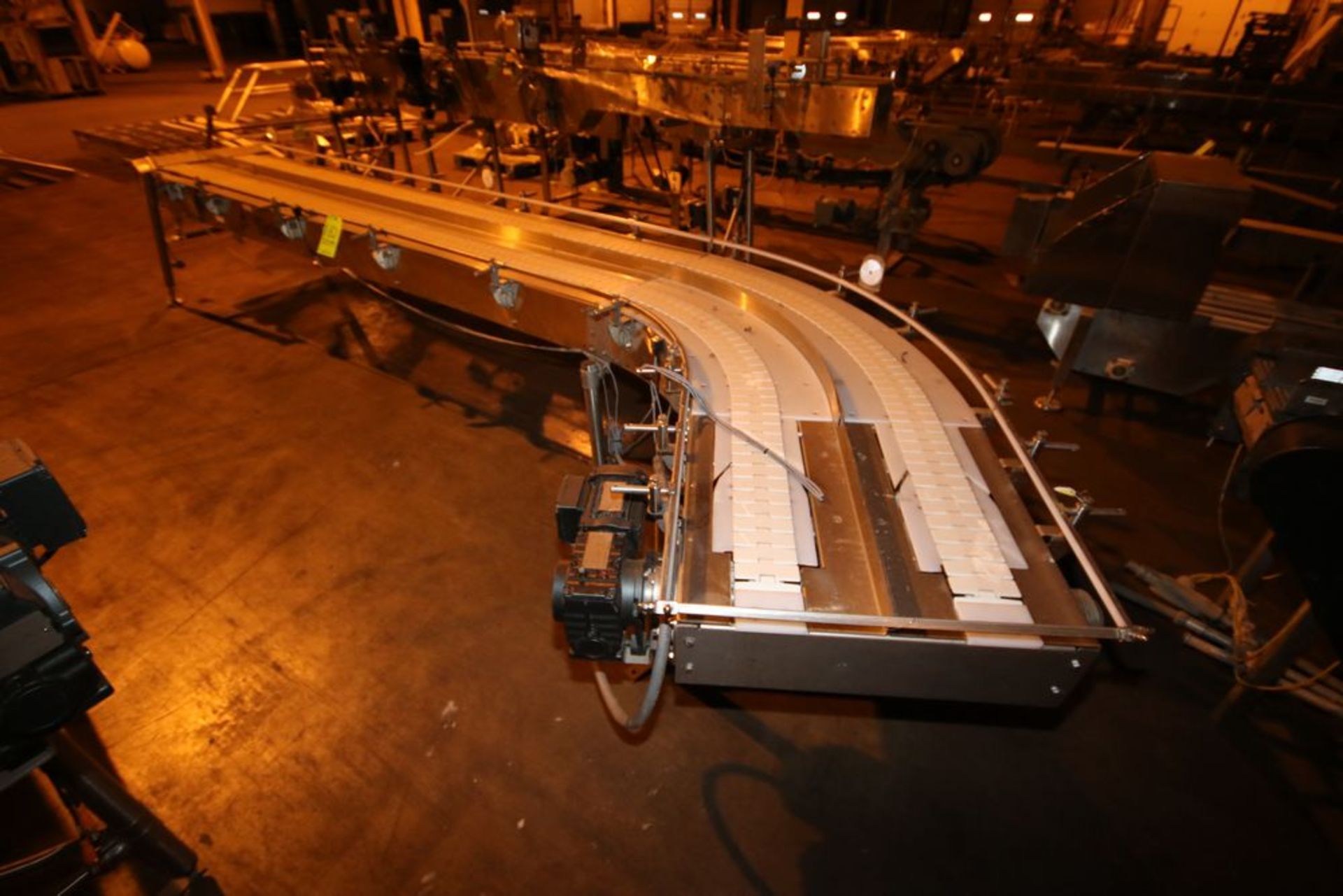 4-Sections of Sidel & Nercon 2-Lane Curved S/S Conveyor, with Drives, 1-Section Includes Dual Lane - Image 2 of 6
