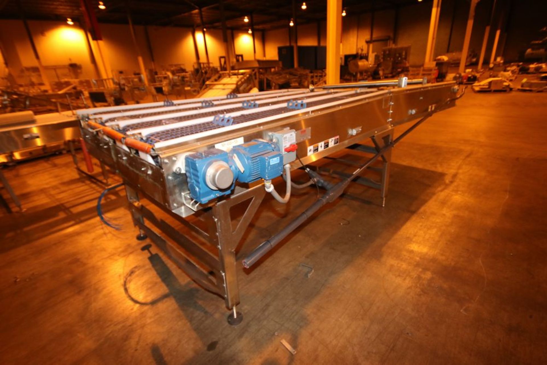 2012 Intralox 4-Lane S/S Conveyor, with SEW Drive, Lane Width: 12" W, Overall Dims.: Aprox. 14' L - Image 4 of 6