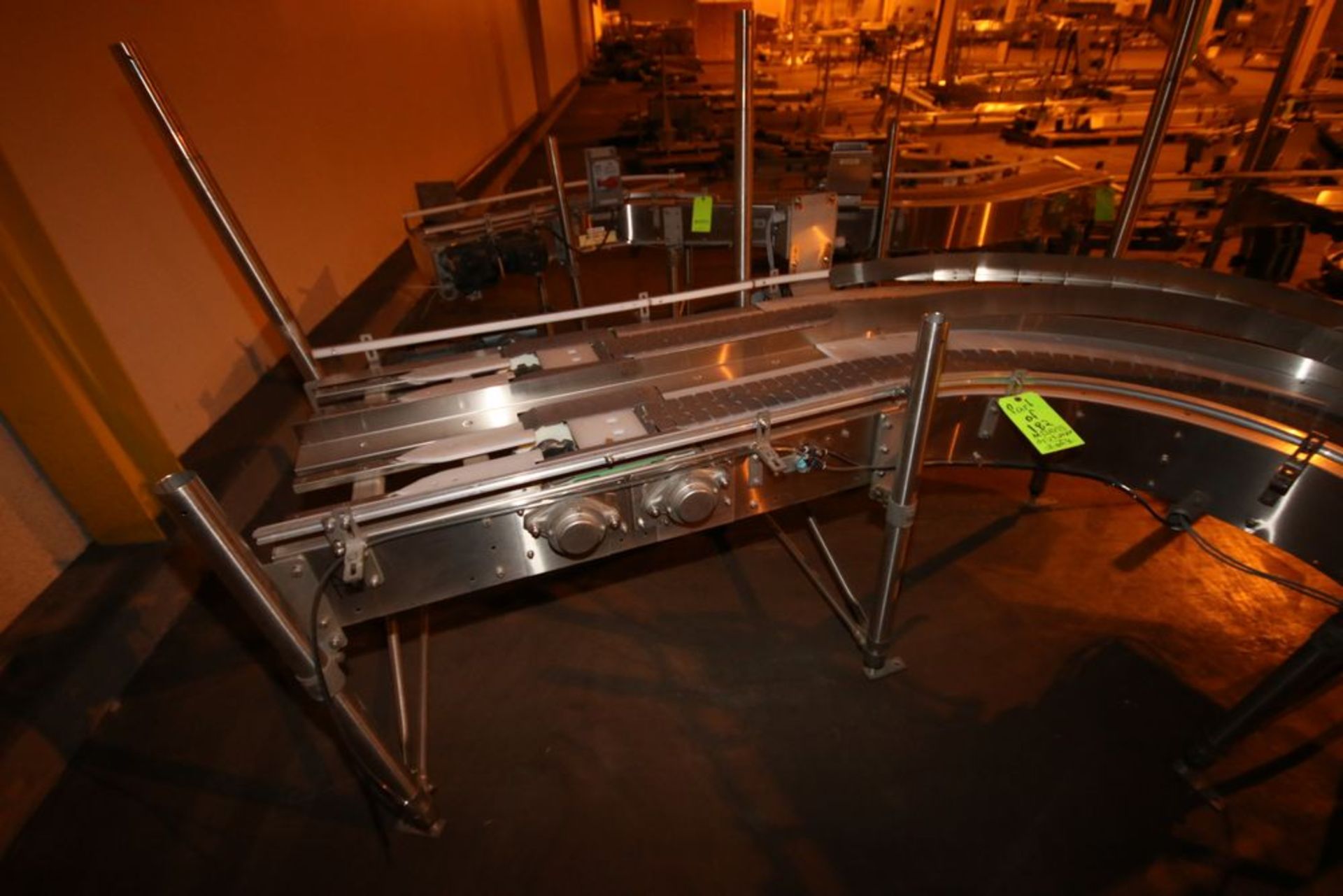 4-Sections of Sidel & Nercon 2-Lane Curved S/S Conveyor, with Drives, 1-Section Includes Dual Lane - Image 6 of 6