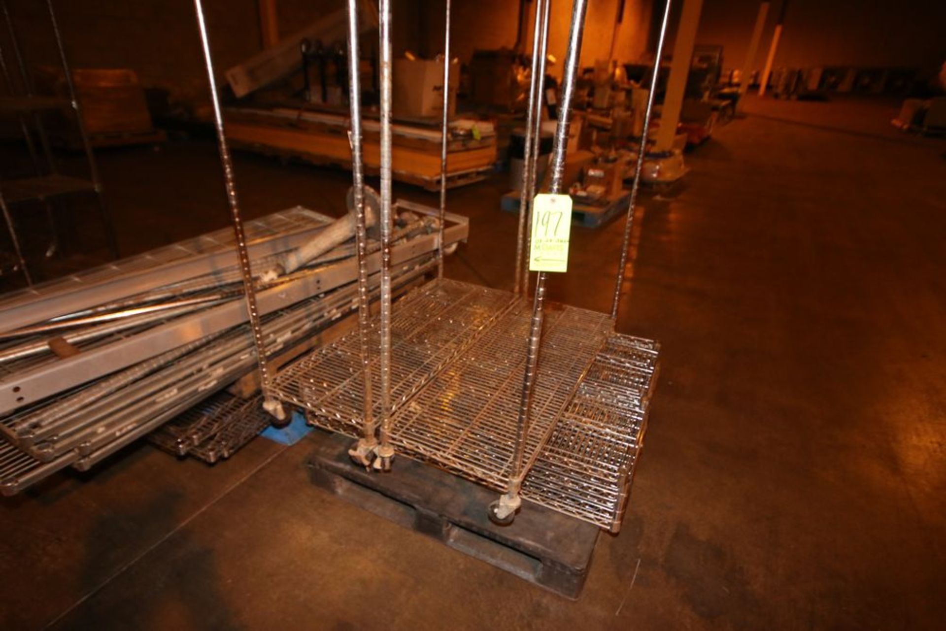 Lot of Assorted S/S Wire Shelving Units, Includes Wire Shelving, Uprights & Cross Beams (LOCATED - Image 2 of 5