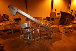 Loos S/S Incline Auger, Mounted on S/S Portable Frame, with Infeed Auger, with (2) Drives, with