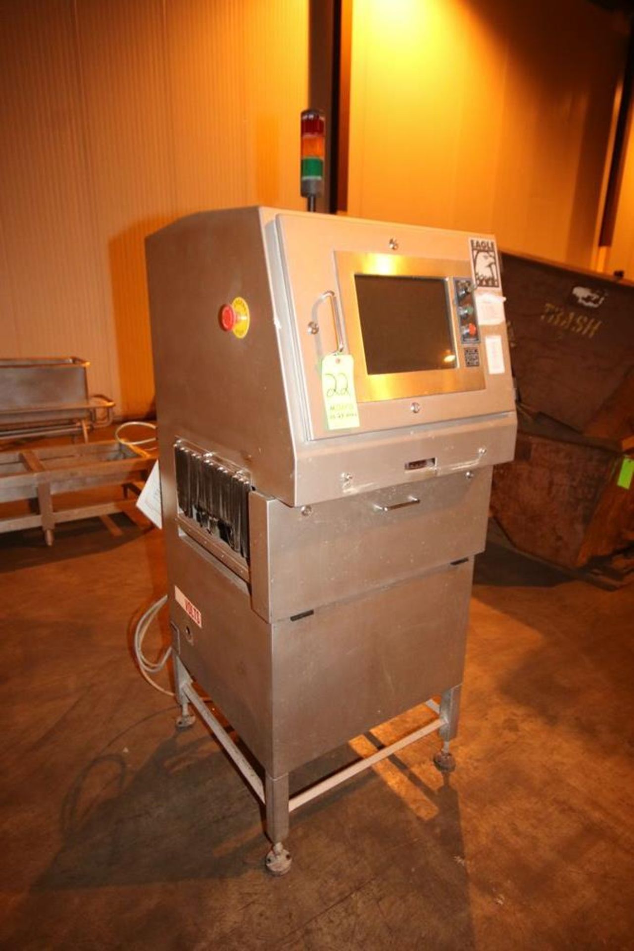 Eagle X-Ray Machine, M/N EGL-PACK, S/N 000189, 220 VAC, 50/60 Hz, with 21" W x 8" H Product