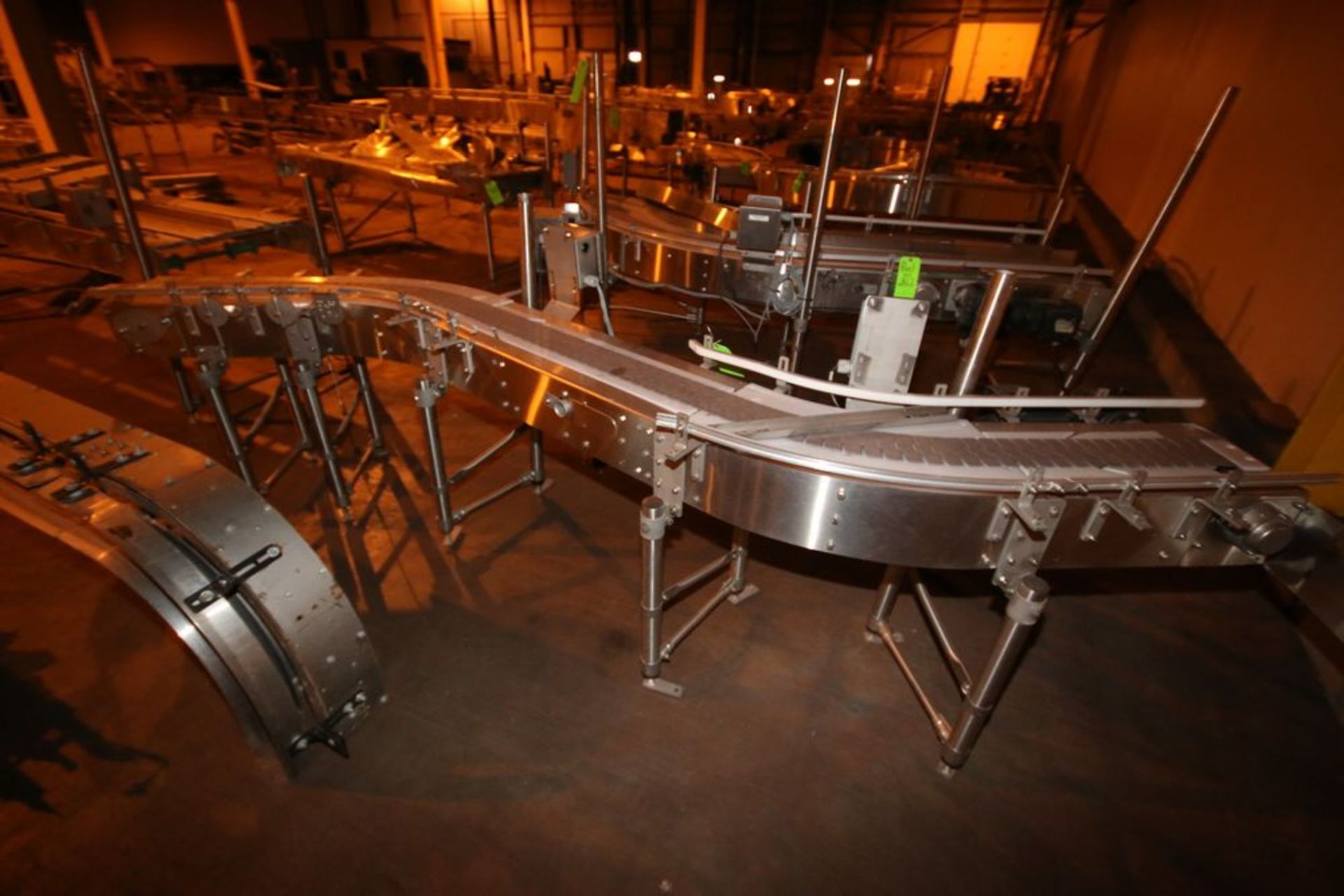 Large Assortment of S/S Product Conveyor, Includes Straight Sections, Curve Sections, Bottle - Image 11 of 13