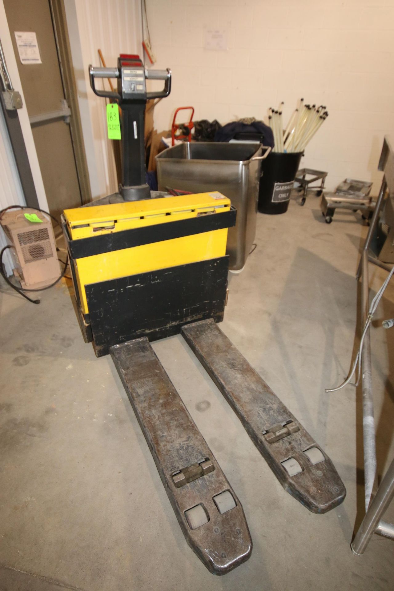 Crown 6,000 lb. Walk Behind Electric Pallet Jack, M/N 60WPT-27-4, S/N W-6297, with Hertner Battery