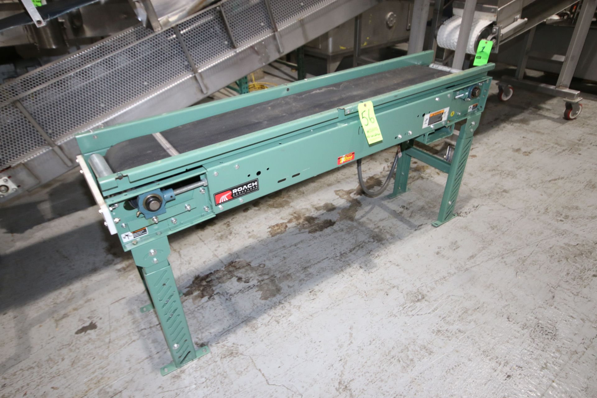 Roach Straight Section of Power Conveyor, with 0.5 hp Baldor Drive, 1725 RPM, 230/460 Volts, Overall - Image 2 of 5