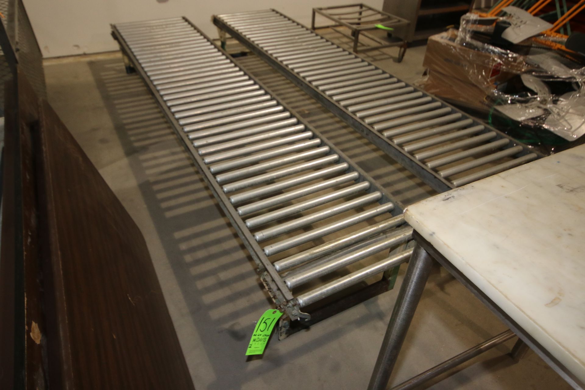 Straight Sections of Roller Conveyor, Overall Dims.: Aprox. 119" L x 21-1/2" W (LOCATED IN - Image 2 of 2