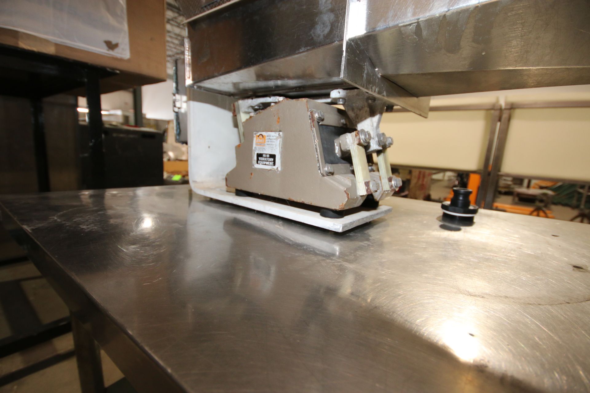 Eriez Hi-Vi Vibratory Shaker Deck, with S/S Feed Chute, with S/S Table, with Aprox. 30" L x 11-1/ - Image 3 of 4