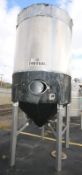 2,000 Gallon Dome Top Cone Bottom Jacketed S/S Fermentation Tank, with Side Mount Man Door, 2"