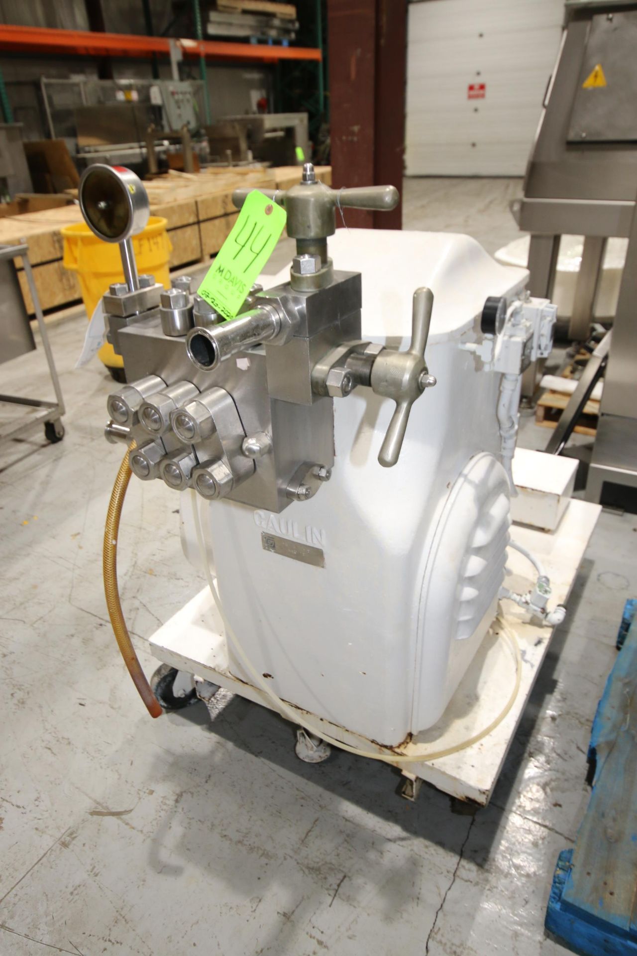 Gaulin 3-Piston Homogenizer, M/N 60MS5TBS, S/N 8818677, with 1-1/2" Clamp Type Inlet/Outlet, Mounted - Image 3 of 8