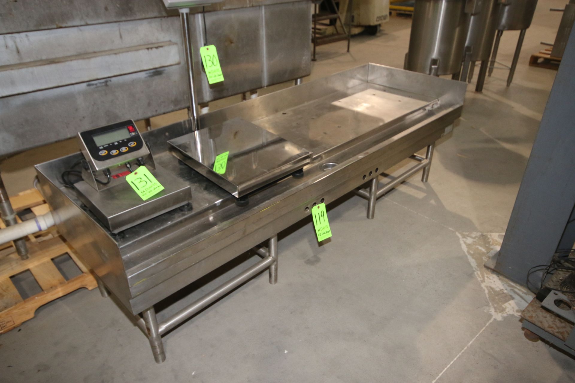 S/S Drain Table, Overall Dims.: Aprox. 84" L x 27-1/2" W x 26-1/2" H (LOCATED IN YOUNGSTOWN, OH) (