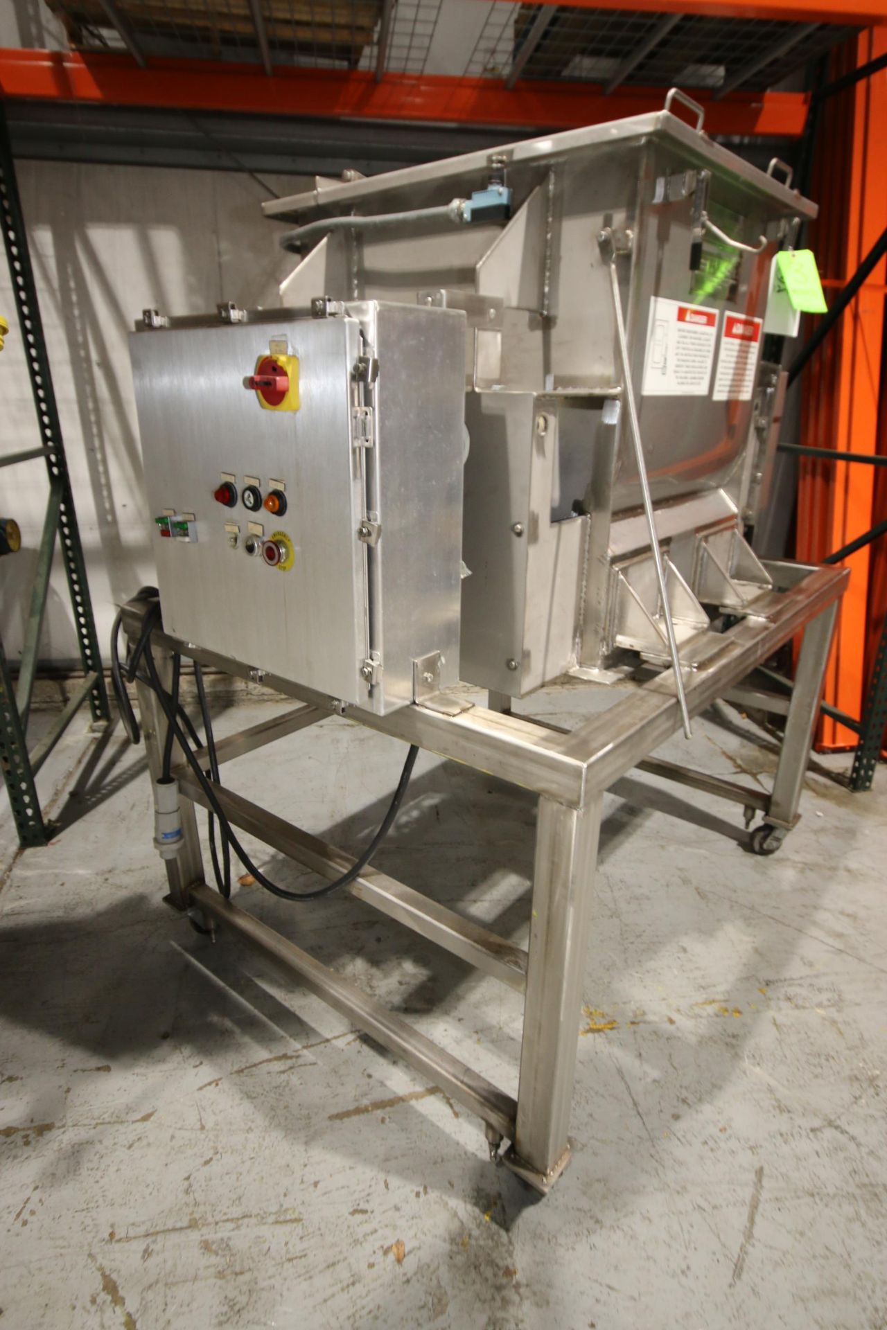 American Process System S/S Dual Paddle Blender, M/N F2M-4, S/N 4560, Mounted on S/S Portable - Image 4 of 8