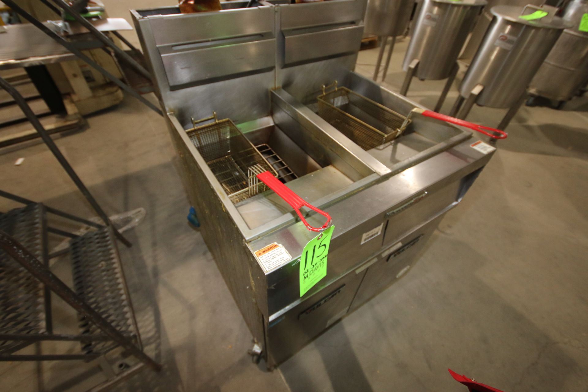 Vulcan S/S Dual Fryer, with Frying Baskets, Mounted on S/S Portable Frame (LOCATED IN YOUNGSTOWN, - Image 2 of 3