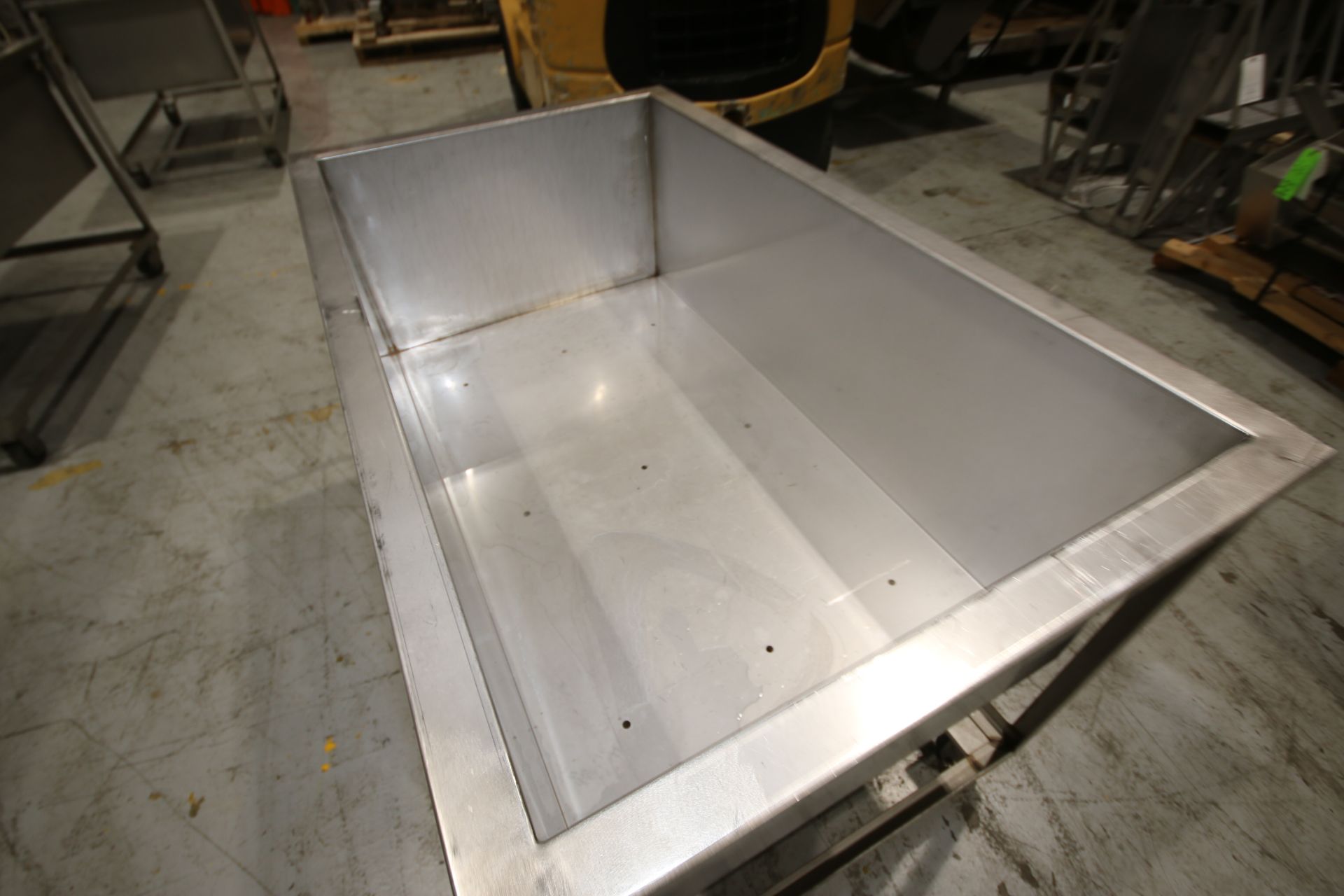 S/S Portable Totes, Internal Dims.: Aprox. 53-1/2" L x 29-1/2" W x 19" Deep, Mounted on Portable S/S - Image 4 of 4