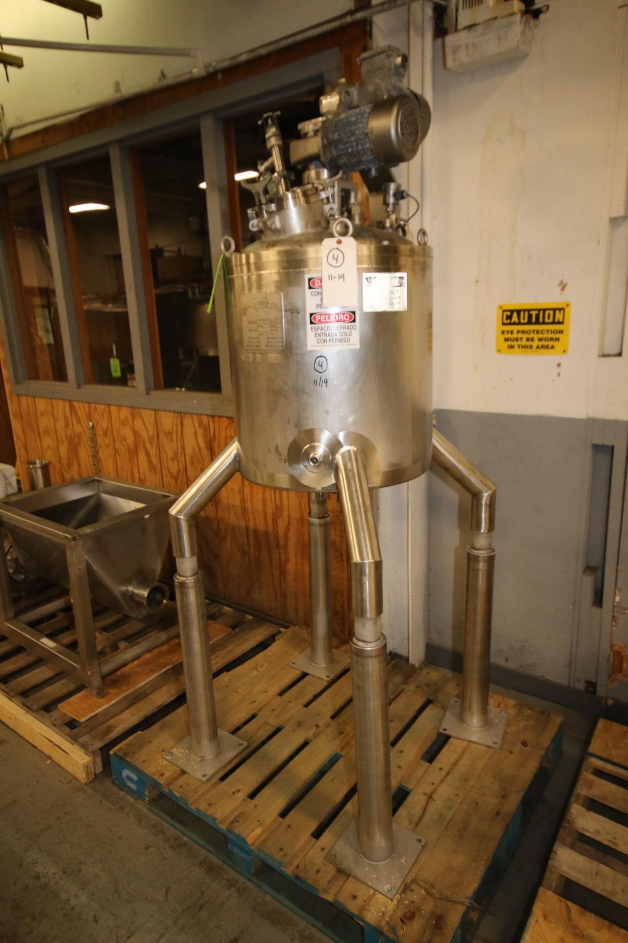 Walker 20 Gal. 316L S/S Reactor, M/N PZ-K-VP, S/N 8538, 100 PSIG MAWP @ 350 F, -20 F @ 100 PSI, NAT' - Image 2 of 6