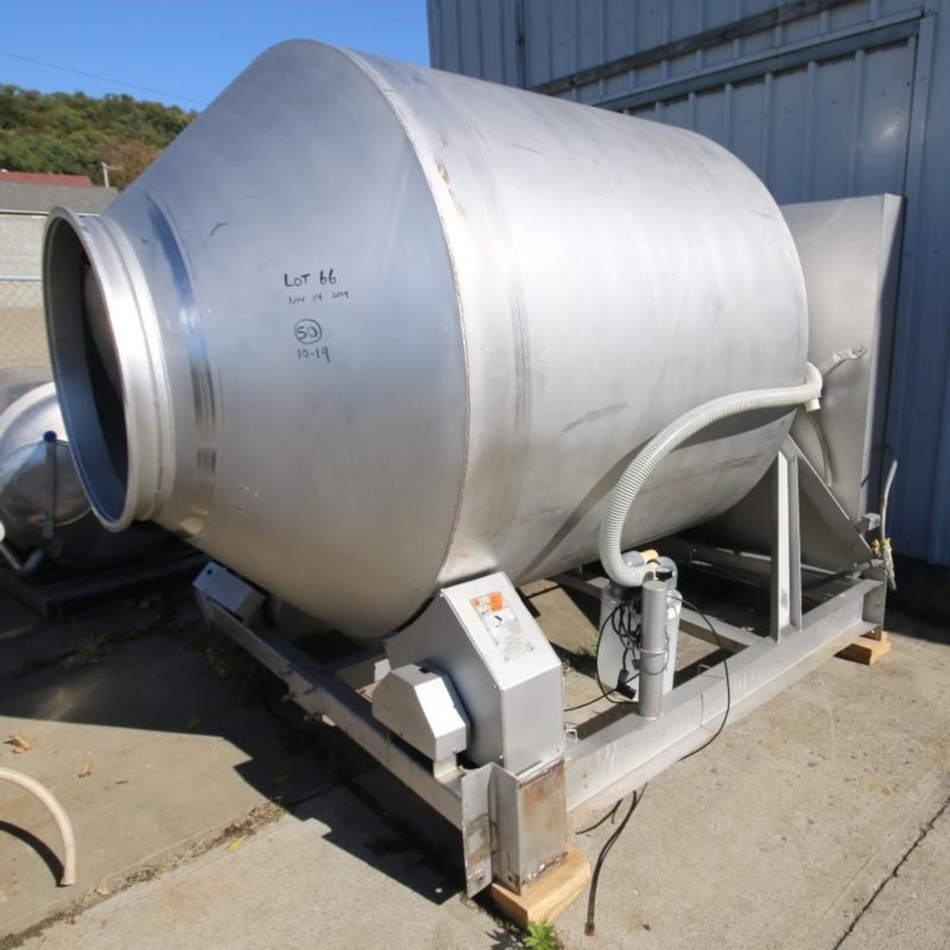 Blentech S/S Vacuum Tumbler, Model VT1-3000-S, S/N 970676 with Aprox. 8 ft. L x 67" W Tunnel - Image 2 of 13