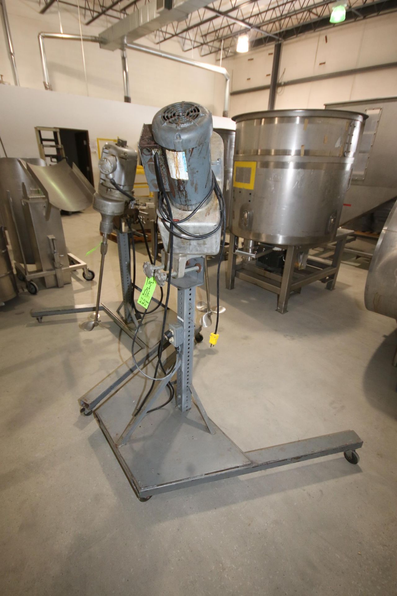Lightnin S/S Mixers, with Master 3/4 hp Motor, with (2) S/S Agitation Shafts with Triple Propeller - Image 2 of 4