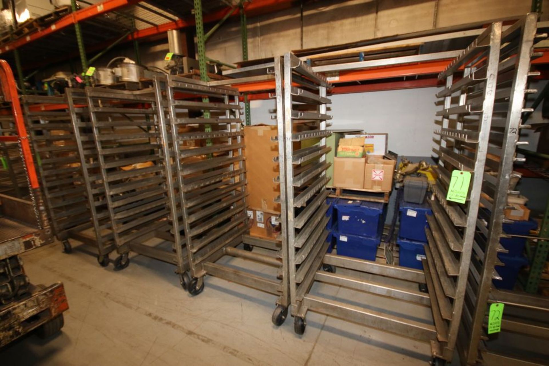 Portable S/S Racks, with (11) Slot Shelf Inserts, Overall Dims.: Aprox. 39" L x 40-1/2" W x 78" H ( - Image 3 of 3