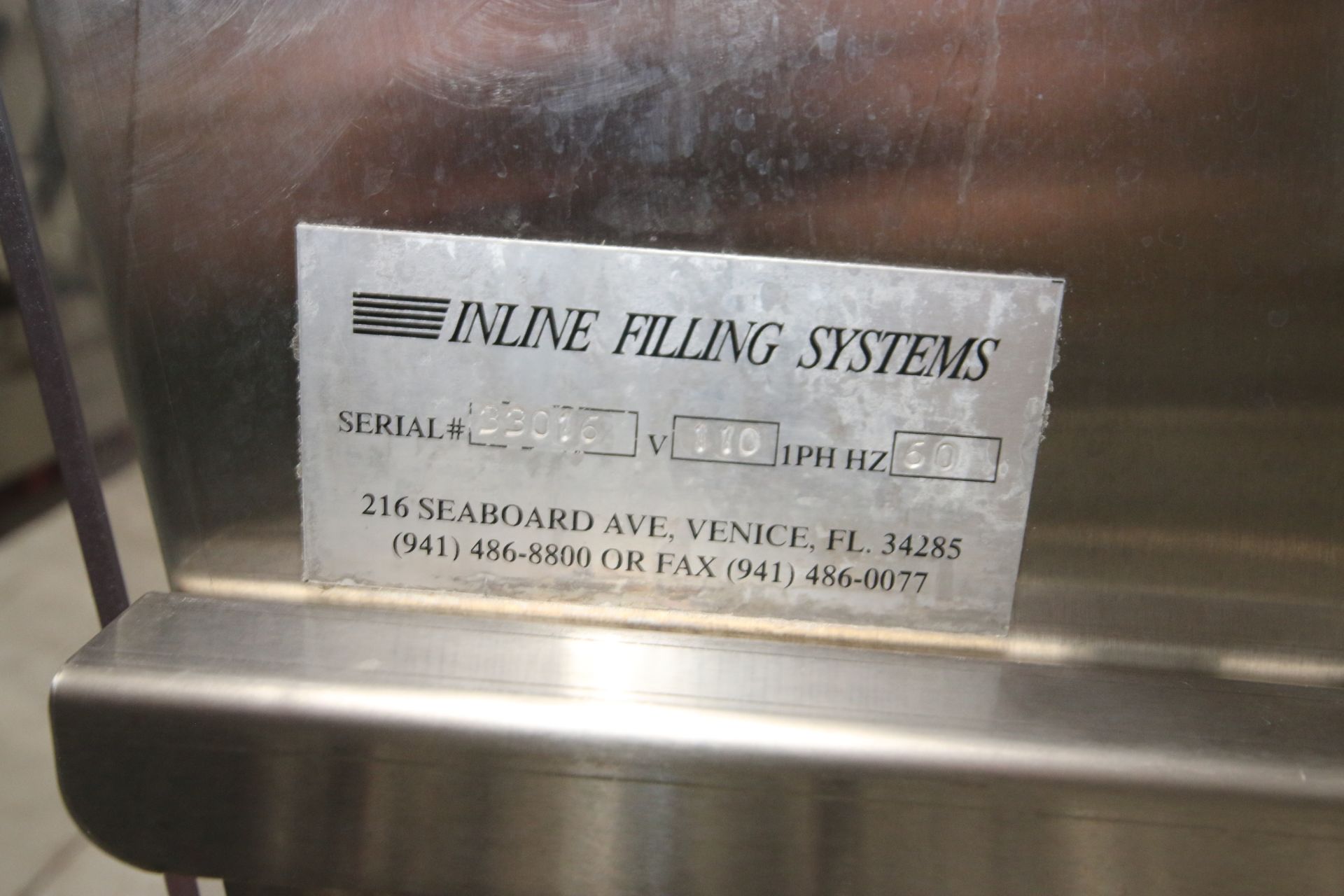 Inline Filling Systems S/S Cap Elevator Hopper, S/N 33016, 110 Volts, 1 Phase, with 11" W Conveyor - Image 5 of 7