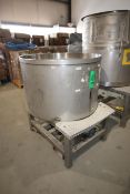 Axiom Aprox. 200 Gal. S/S Single Wall Tank, Mounted on S/S Frame with Fork Inserts, Tank Dims.: