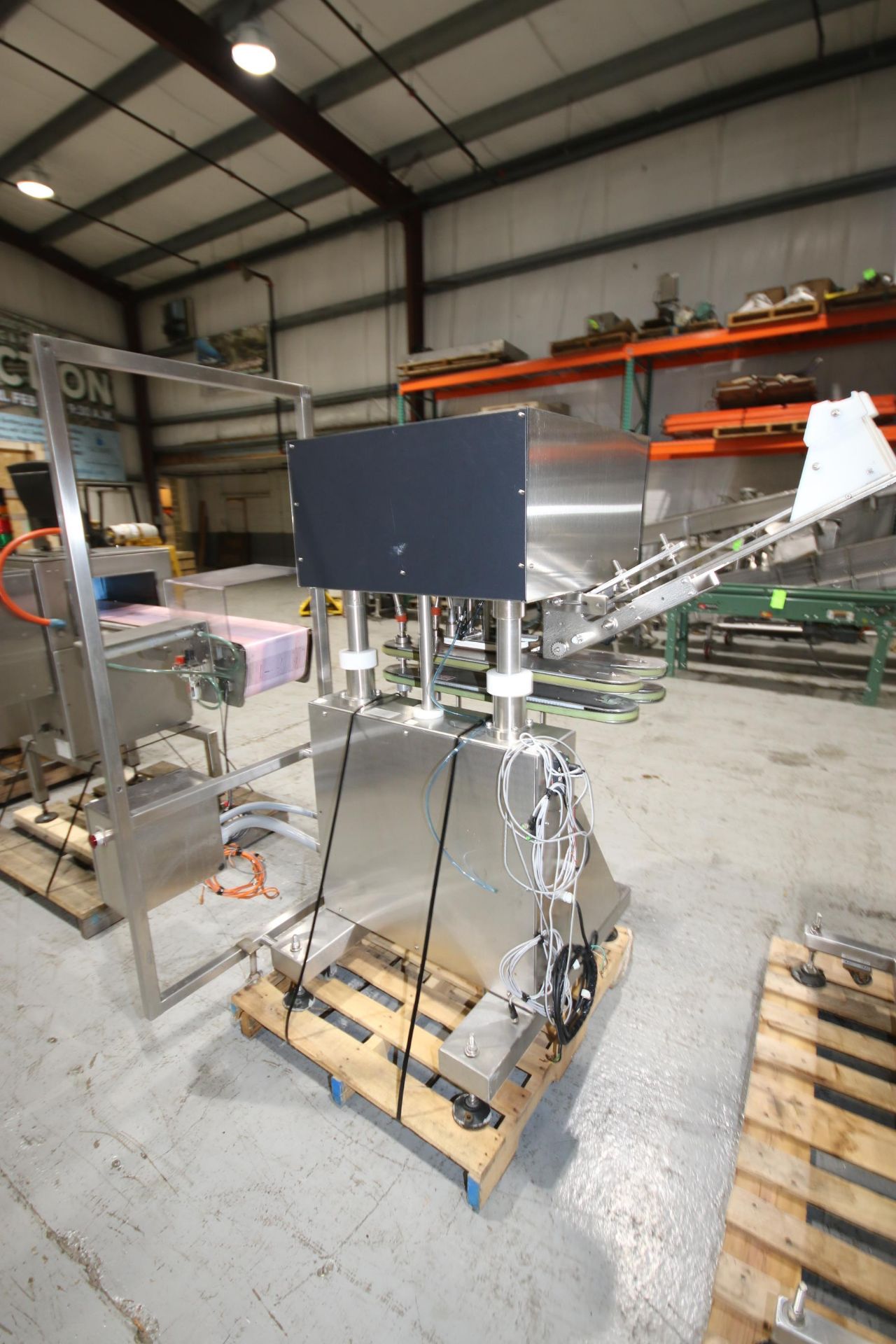 Inline Filling Systems Capper, S/N 33014, Mounted on S/S Portable Frame (LOCATED @ M. DAVIS GROUP - Image 4 of 6
