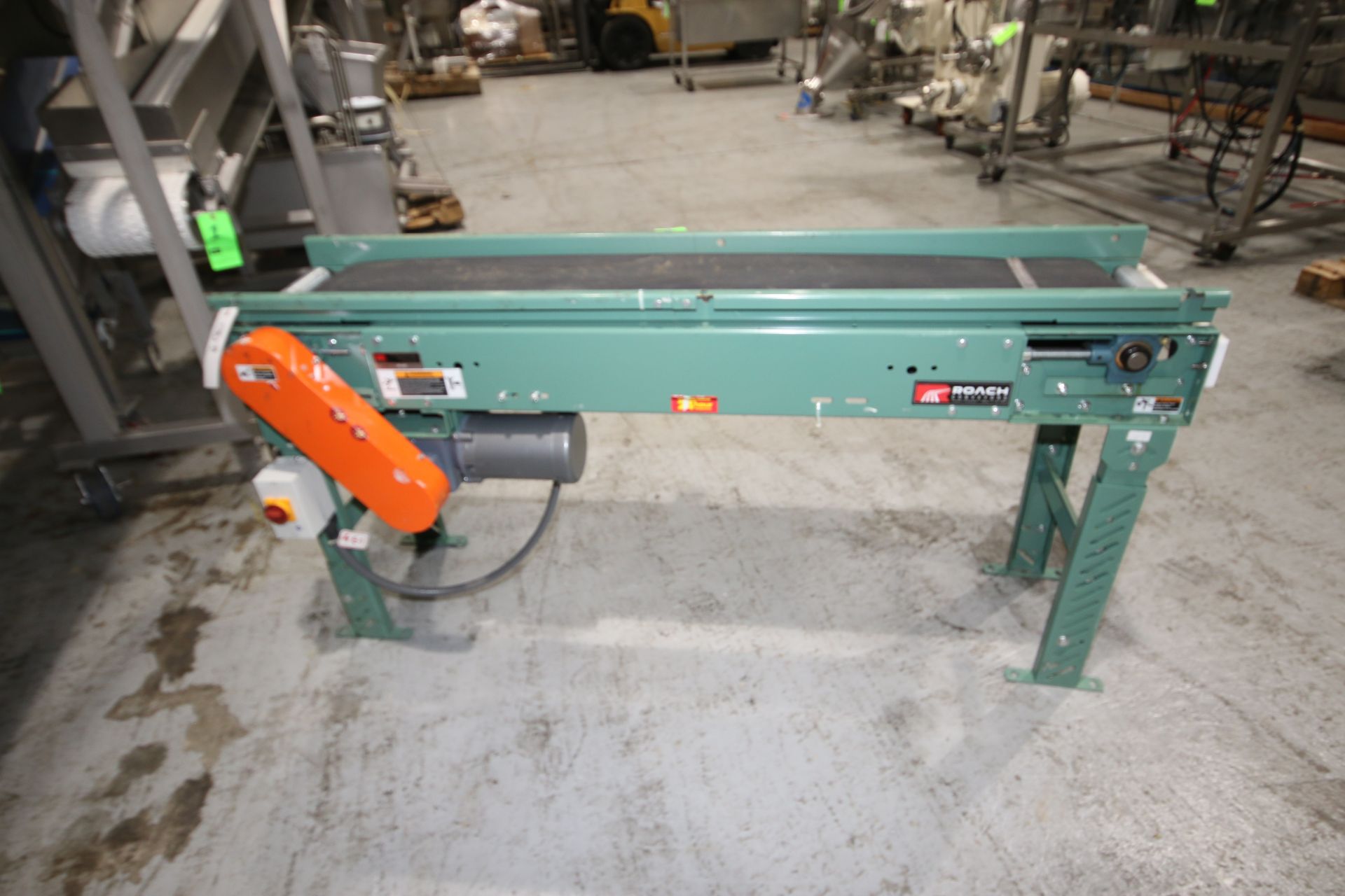 Roach Straight Section of Power Conveyor, with 0.5 hp Baldor Drive, 1725 RPM, 230/460 Volts, Overall - Image 3 of 5