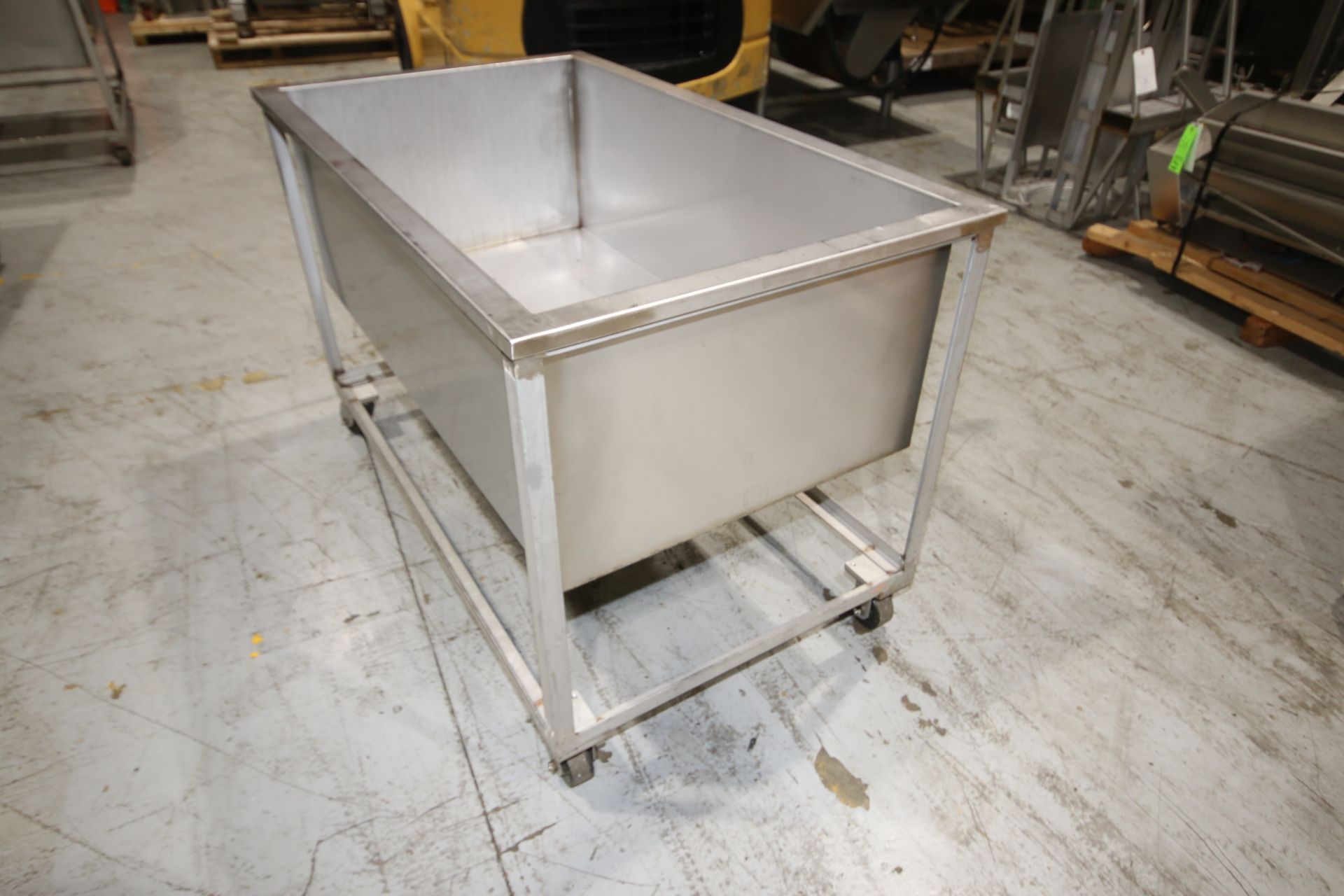 S/S Portable Totes, Internal Dims.: Aprox. 53-1/2" L x 29-1/2" W x 19" Deep, Mounted on Portable S/S - Image 3 of 4