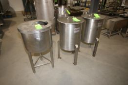 S/S Single Wall Vertical Tanks, Includes (2) Anderson Dahlen Co. Aprox. 20 Gal. S/S Tanks, Mounted