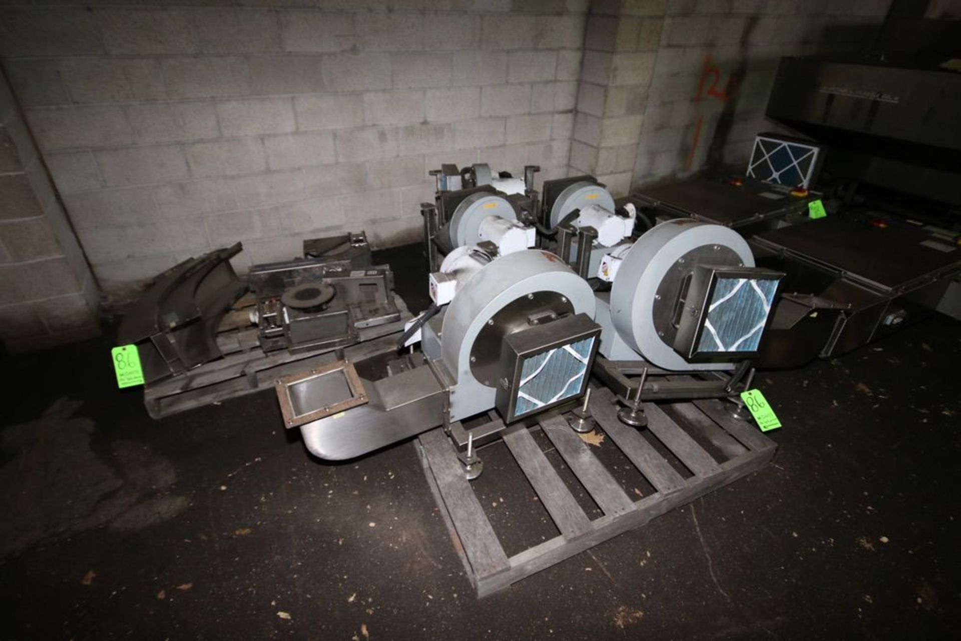 Lot of Assorted Blowers, Includes (2) Baldor 5 hp Blowers, & (3) 1 hp Baldor Blower, with (2) S/S 90