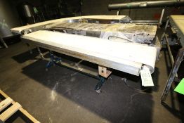 S/S Straight Section of Conveyor, Overall Dims.: Aprox. 108" L x 18" W Belt, Mounted on Portable