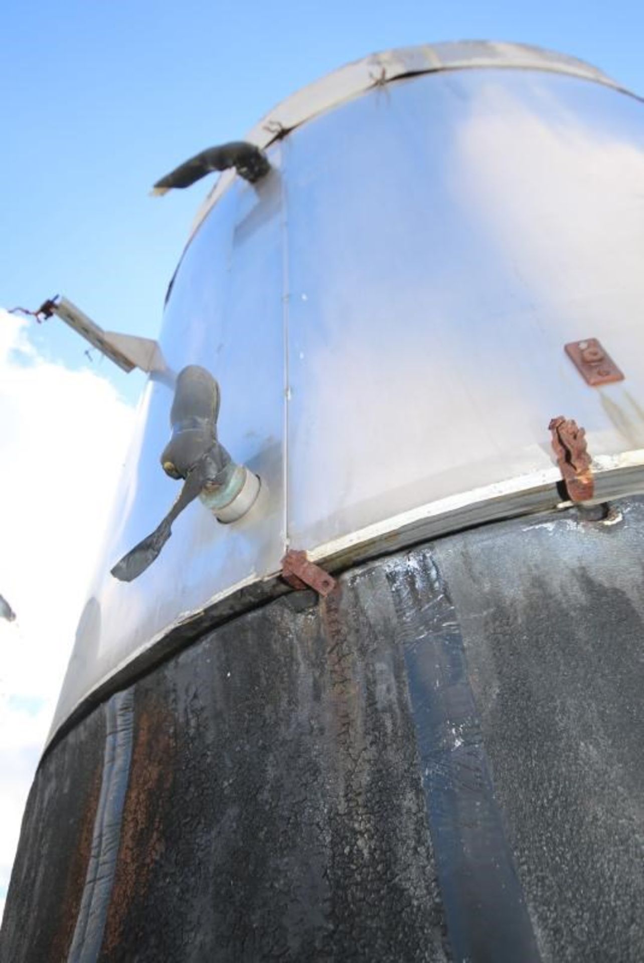 2,000 Gallon Dome Top Cone Bottom Jacketed S/S Fermentation Tank, with Side Mount Man Door, 2" - Image 9 of 9